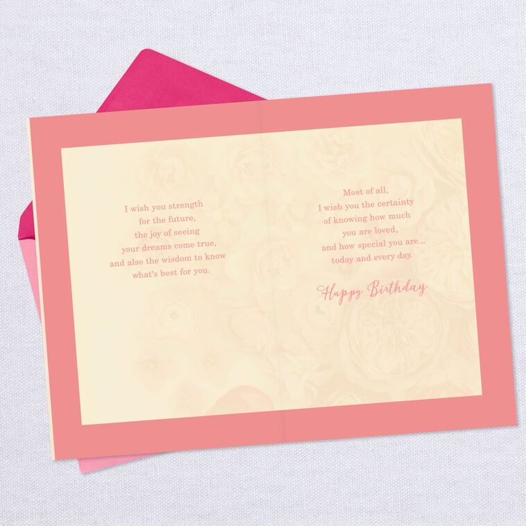 Hallmark You're Loved Floral Birthday Card For Granddaughter