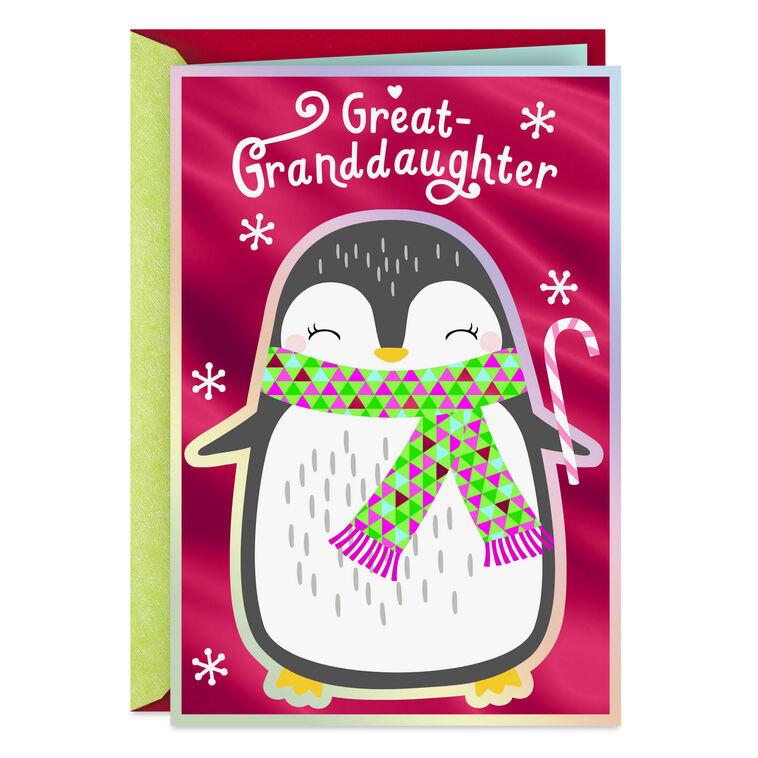 hallmark You're Loved So Much Christmas Card for Great-Granddaughter