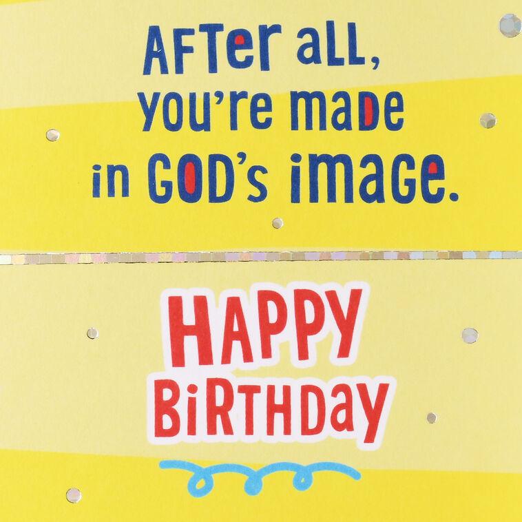 Hallmark You're Made In God's Image Llama Birthday Card For Godson