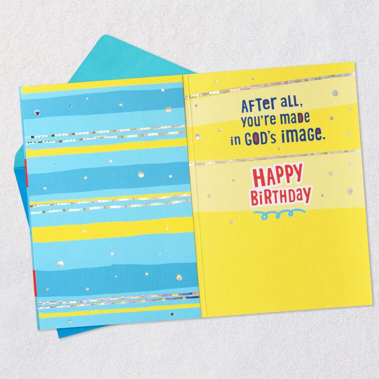 Hallmark You're Made In God's Image Llama Birthday Card For Godson