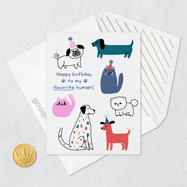 Hallmark You're My Favorite Human Blank Birthday Card