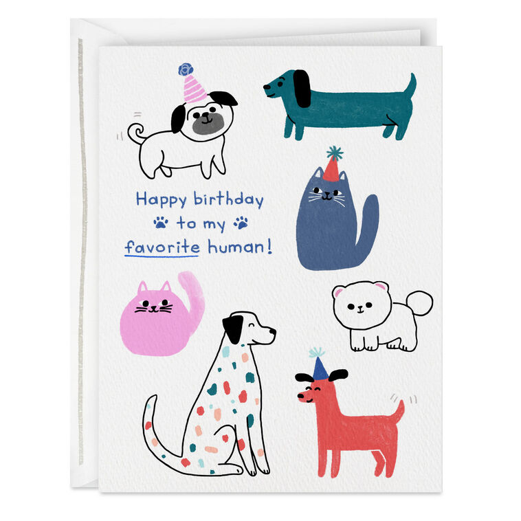 hallmark You're My Favorite Human Blank Birthday Card