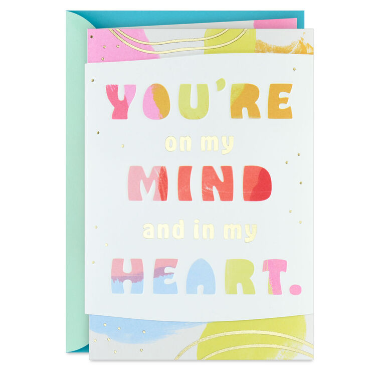 hallmark You're on My Mind and in My Heart Thinking of You Card