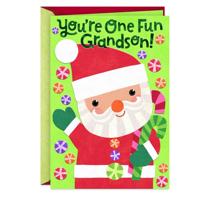 hallmark You're One Fun Grandson Christmas Card for Kids