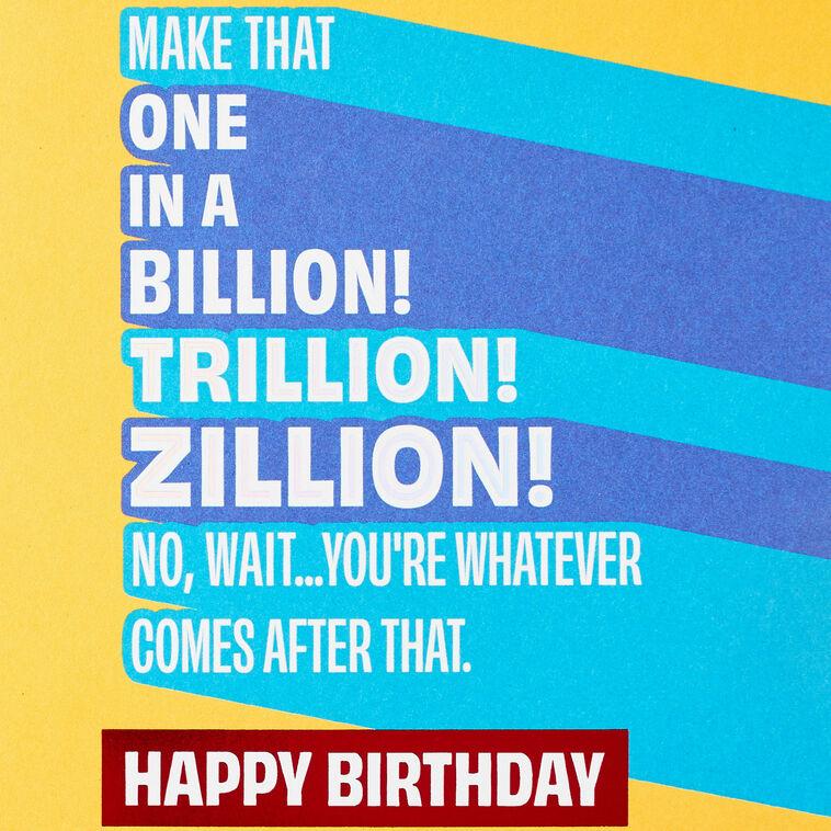 Hallmark You're One In A Zillion And More Birthday Card For Grandson
