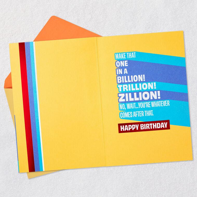 Hallmark You're One In A Zillion And More Birthday Card For Grandson