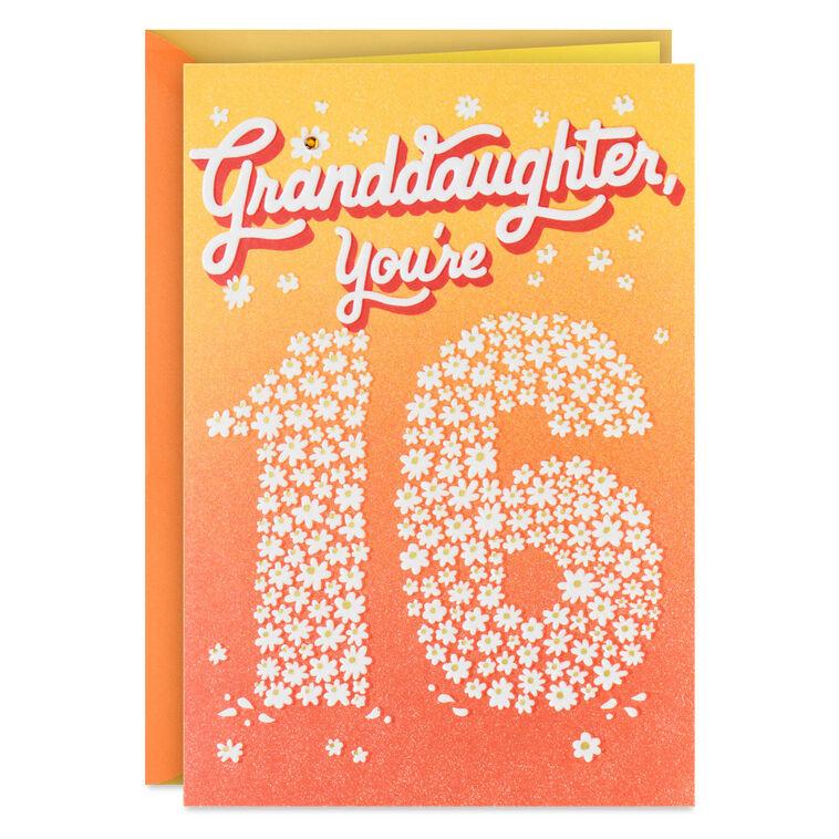 hallmark You're Remarkable 16th Birthday Card for Granddaughter