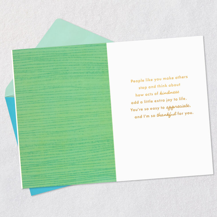 Hallmark You're So Easy To Appreciate Thank You Card