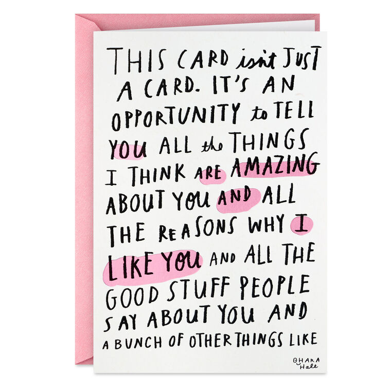 hallmark You're So Great I Ran Out of Room Funny Birthday Card