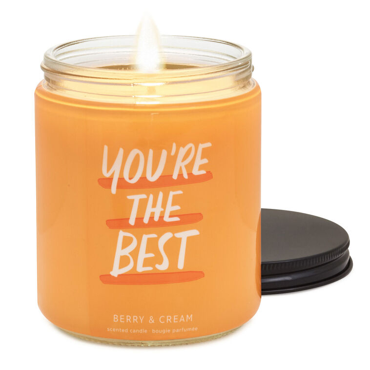Hallmark You're The Best Berry And Cream Scented Jar Candle 7 Oz