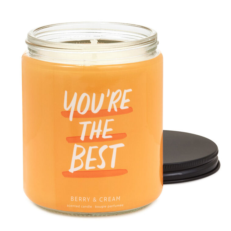 Hallmark You're The Best Berry And Cream Scented Jar Candle 7 Oz