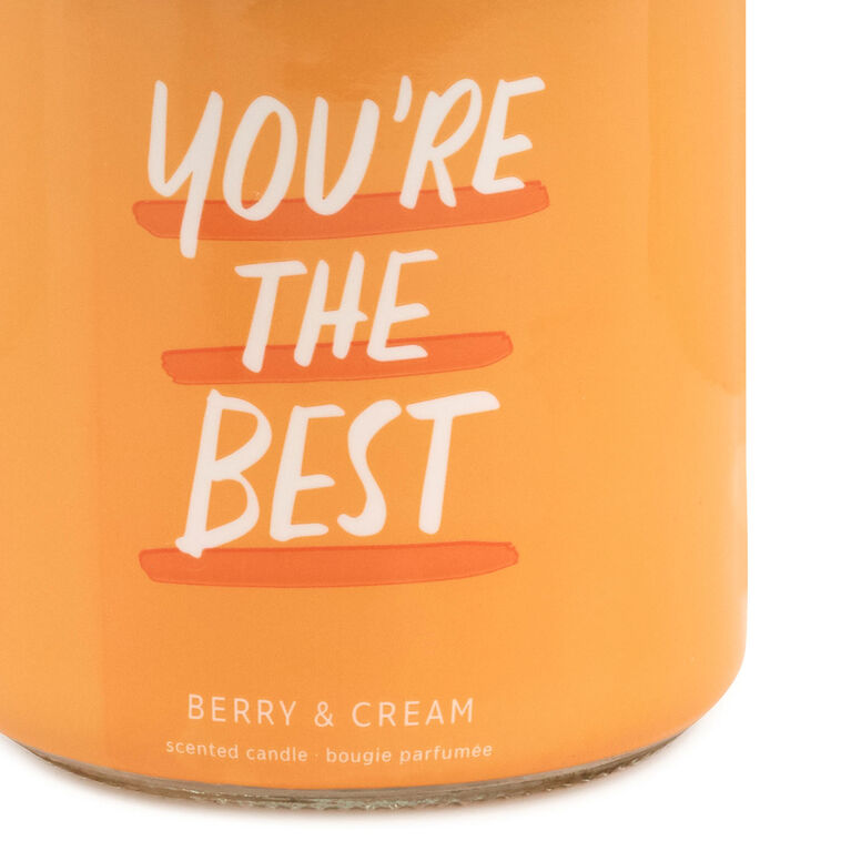 Hallmark You're The Best Berry And Cream Scented Jar Candle 7 Oz