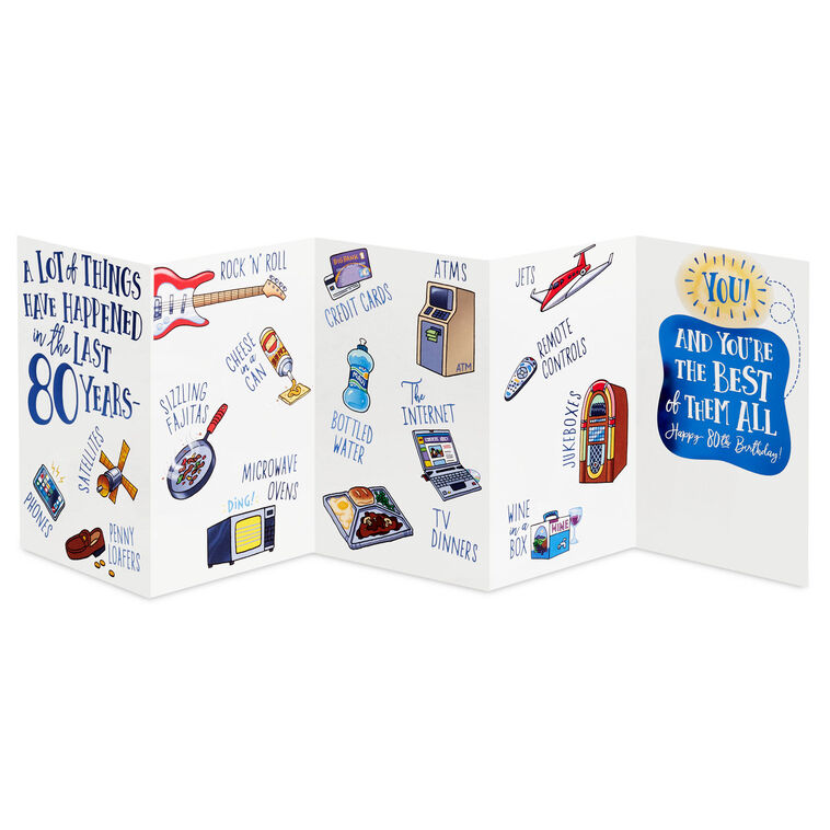 Hallmark You're The Best Of All Funny 80th Birthday Card