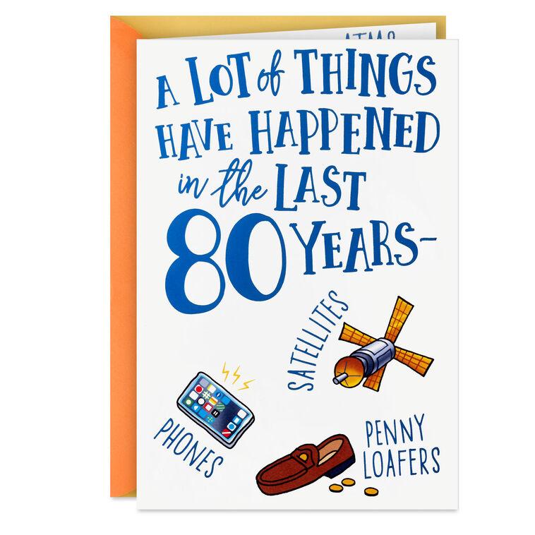 hallmark You're the Best of All Funny 80th Birthday Card