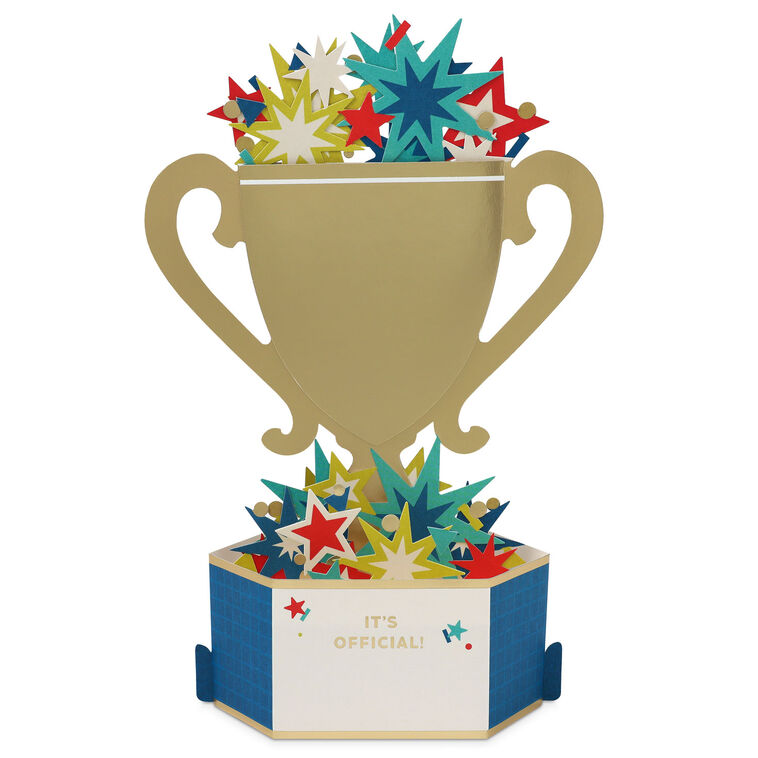 Hallmark You're The Best Trophy Customizable 3D Pop-Up Card