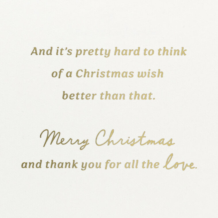 Hallmark You're The Best Wish Christmas Card For Mom And Dad