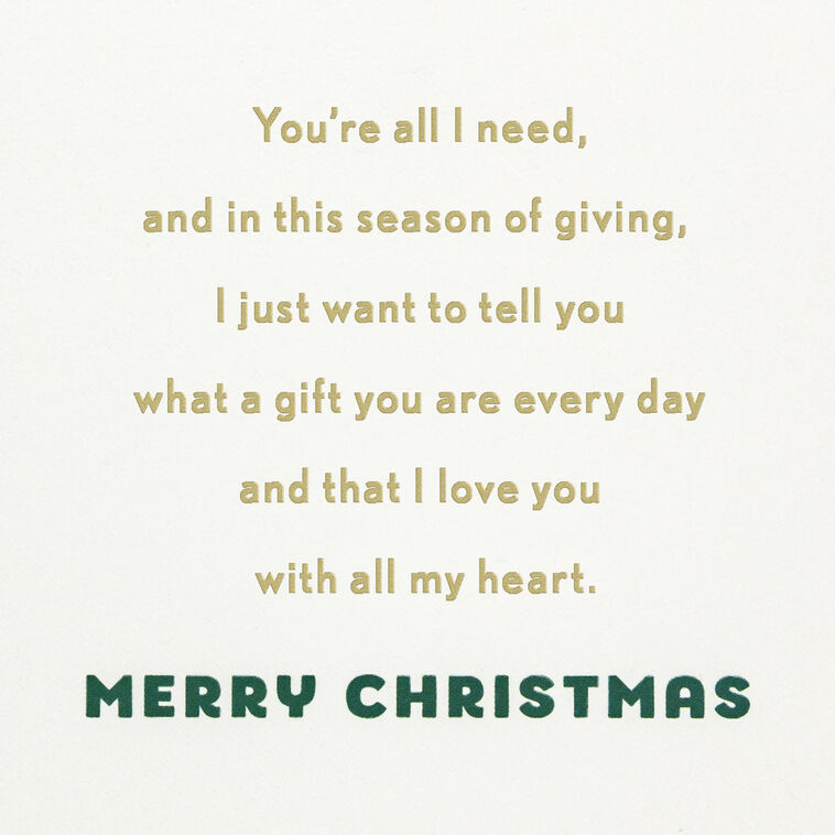 Hallmark You're The Greatest Gift Christmas Card For Husband