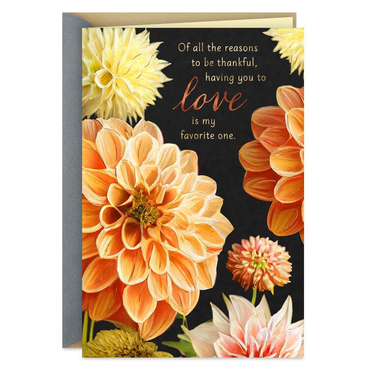 hallmark You're the Love of My Life Romantic Thanksgiving Card