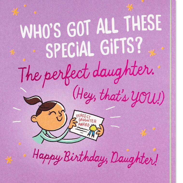 Hallmark You're The Perfect Daughter Funny Birthday Card