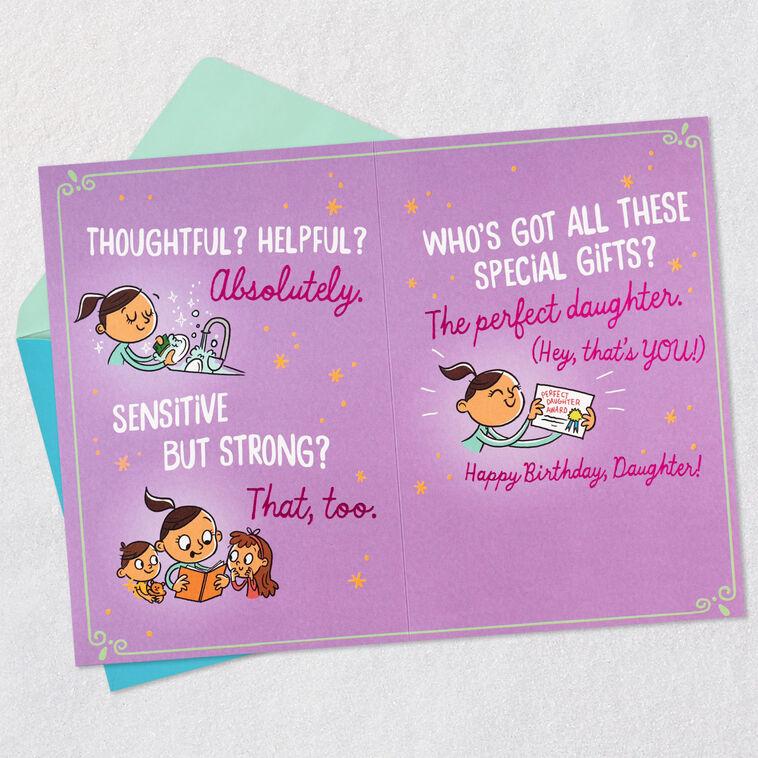 Hallmark You're The Perfect Daughter Funny Birthday Card