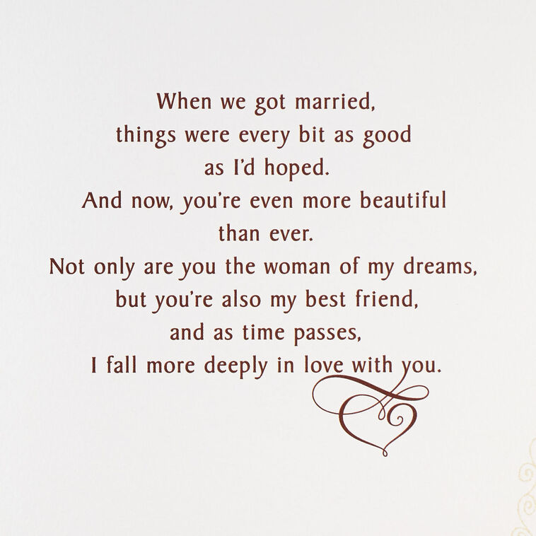 Hallmark You're The Woman Of My Dreams Anniversary Card For Wife