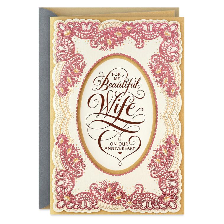 hallmark You're the Woman of My Dreams Anniversary Card for Wife