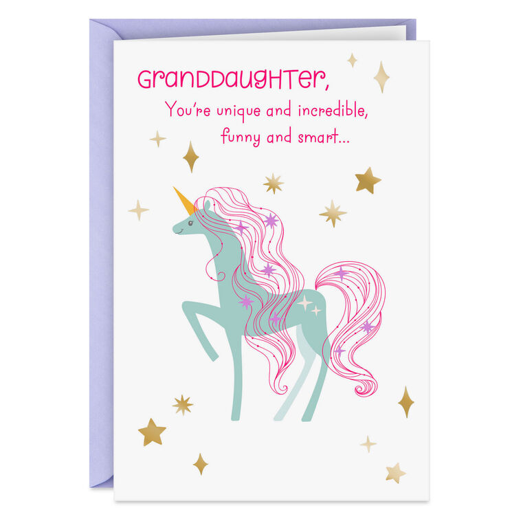 hallmark You're Unique and Incredible Birthday Card for Granddaughter