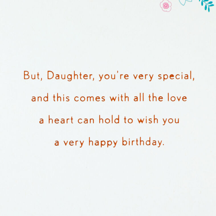 Hallmark You're Very Special Floral Butterfly Birthday Card For Daughter
