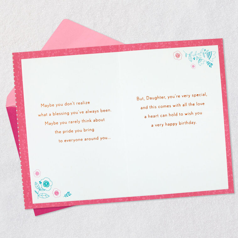 Hallmark You're Very Special Floral Butterfly Birthday Card For Daughter