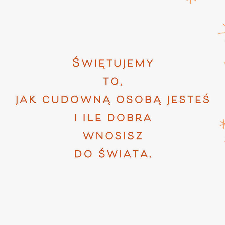 Hallmark You're Wonderful Polish-Language Birthday Card