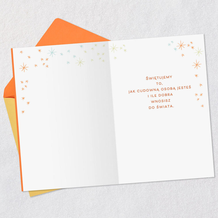 Hallmark You're Wonderful Polish-Language Birthday Card