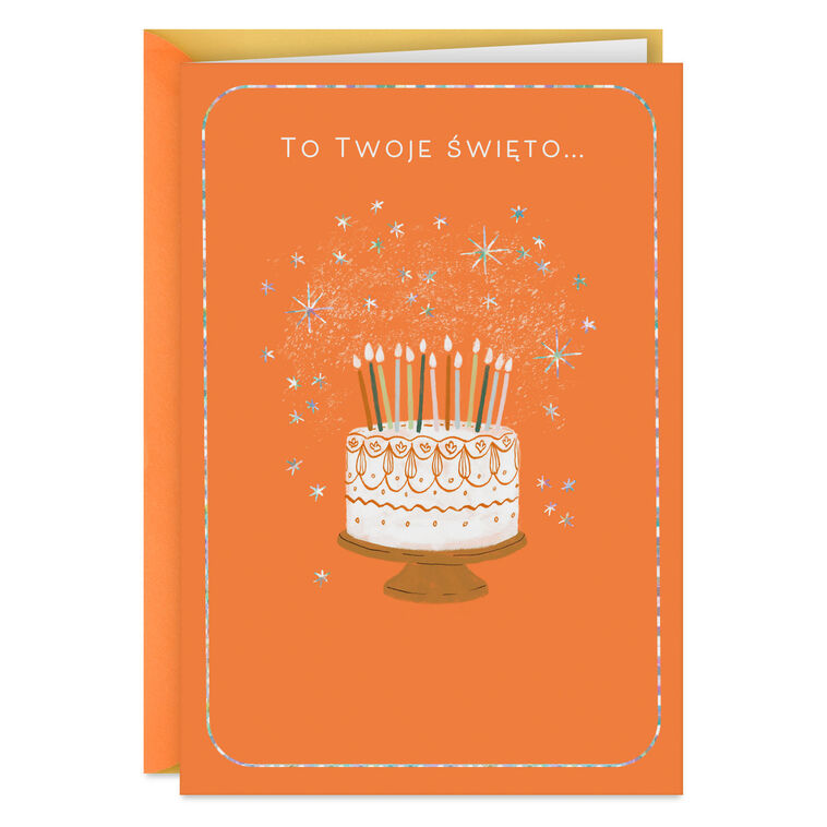 hallmark You're Wonderful Polish-Language Birthday Card