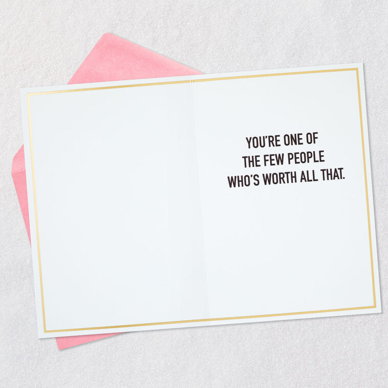 Hallmark You're Worth Interacting With Humans Funny Birthday Card