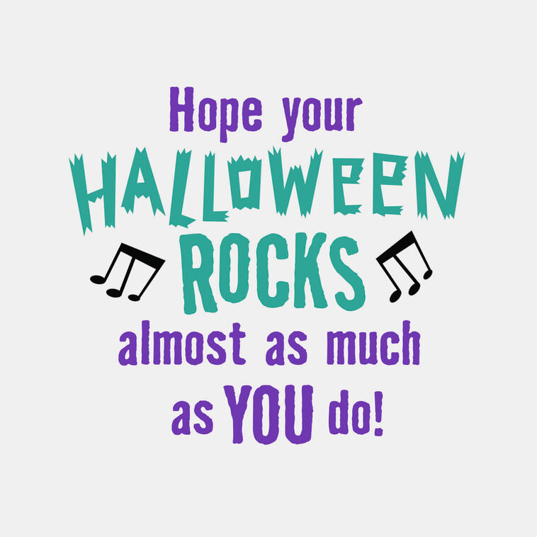 Hallmark You Rock Monster Band Halloween Card For Grandson