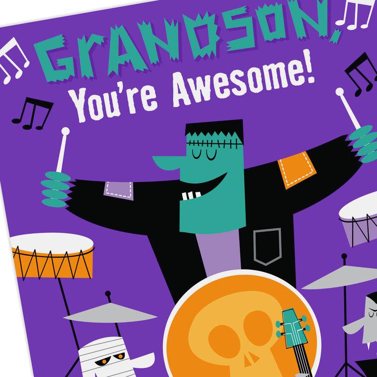 Hallmark You Rock Monster Band Halloween Card For Grandson