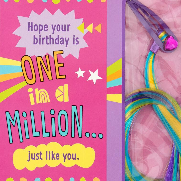 Hallmark You Stand Out Birthday Card With Hair Clip And Extensions