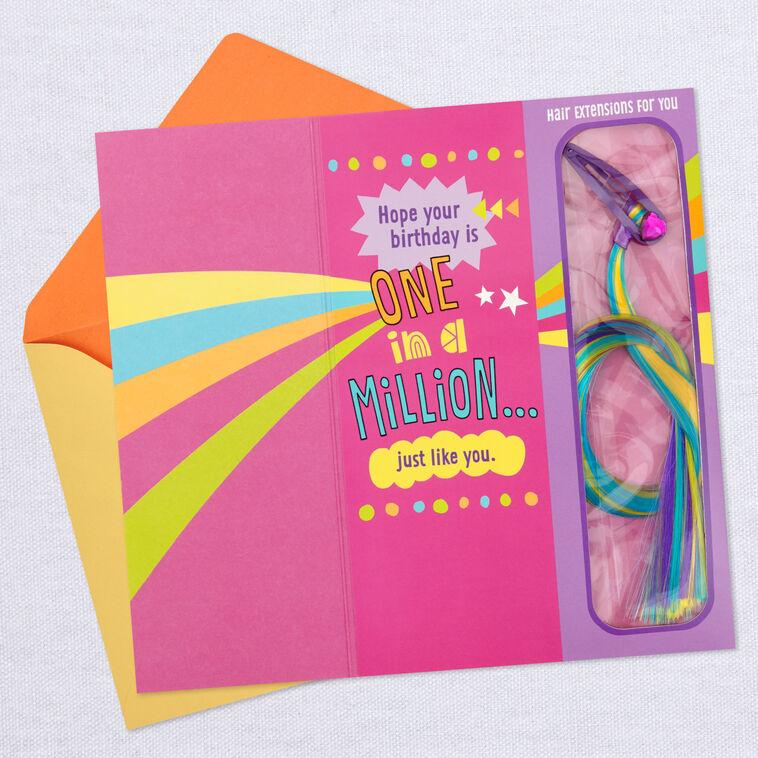 Hallmark You Stand Out Birthday Card With Hair Clip And Extensions