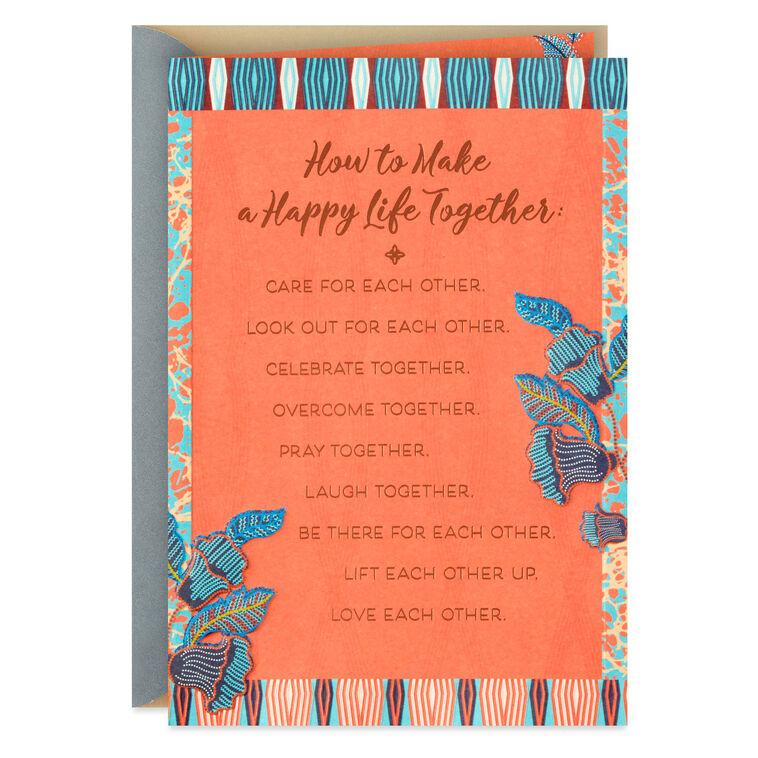 hallmark You Two Have Made a Happy Life Together Anniversary Card