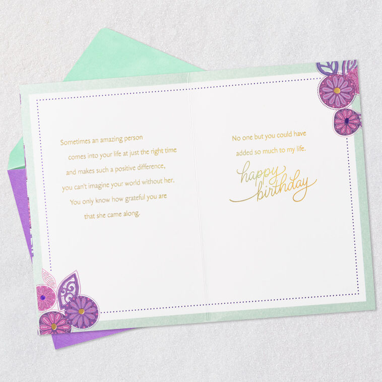 Hallmark You've Added So Much To My Life Birthday Card For Her