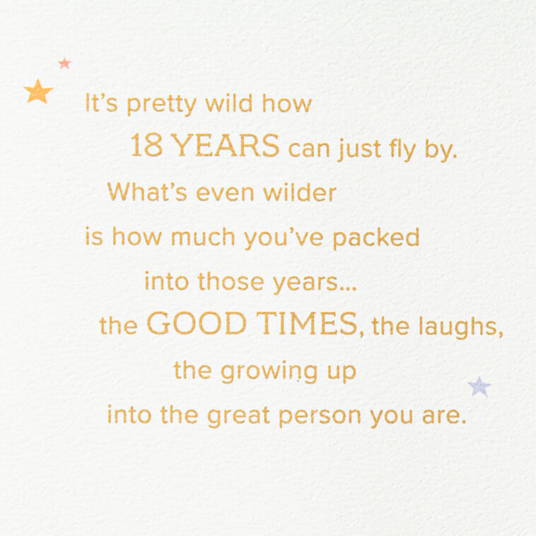 Hallmark You've Grown Into A Great Person 18th Birthday Card With Cake Topper
