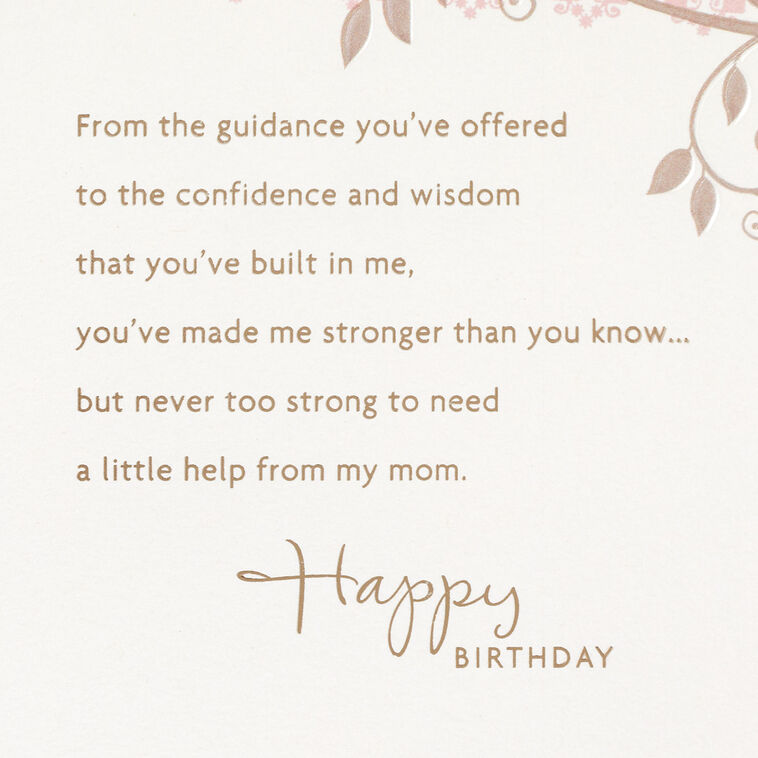 Hallmark You've Made Me Strong Birthday Card For Mom
