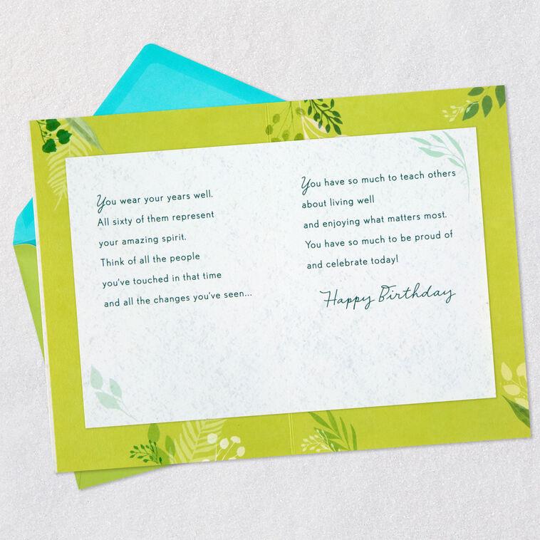 Hallmark You Wear Your Years Well 60th Birthday Card