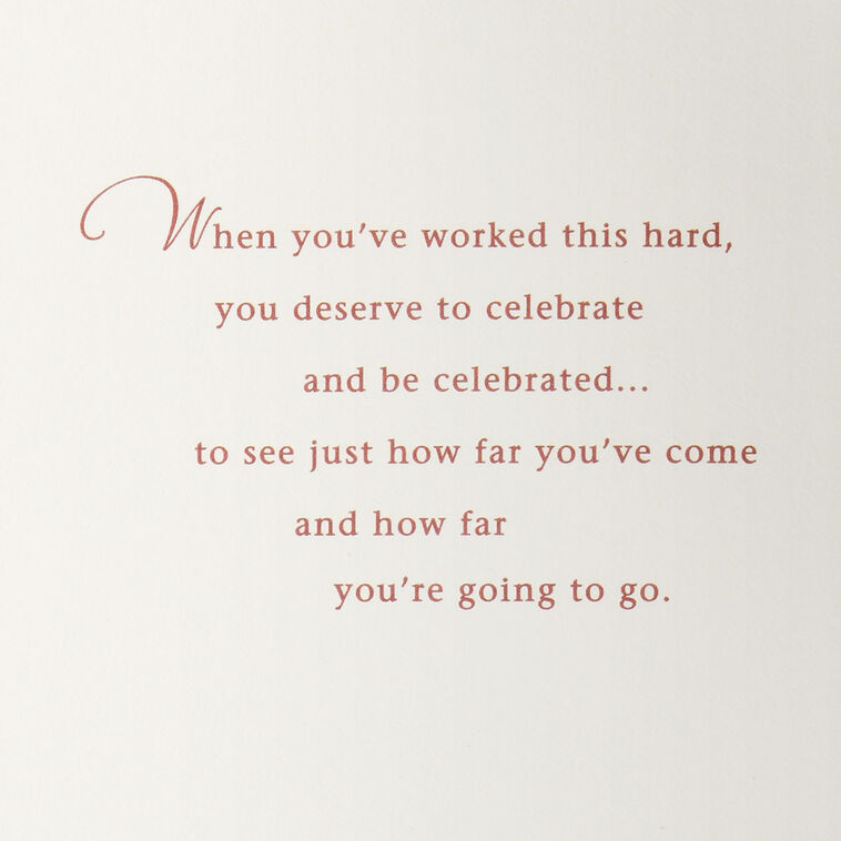 Hallmark You Worked Hard For This Achievement Congratulations Card
