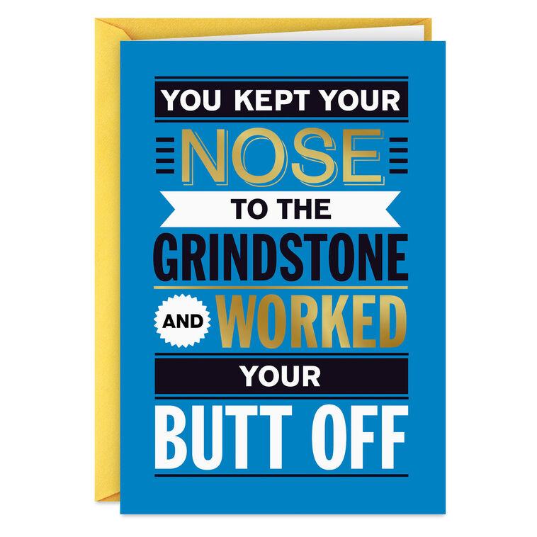 hallmark You Worked Your Butt Off Funny Retirement Card