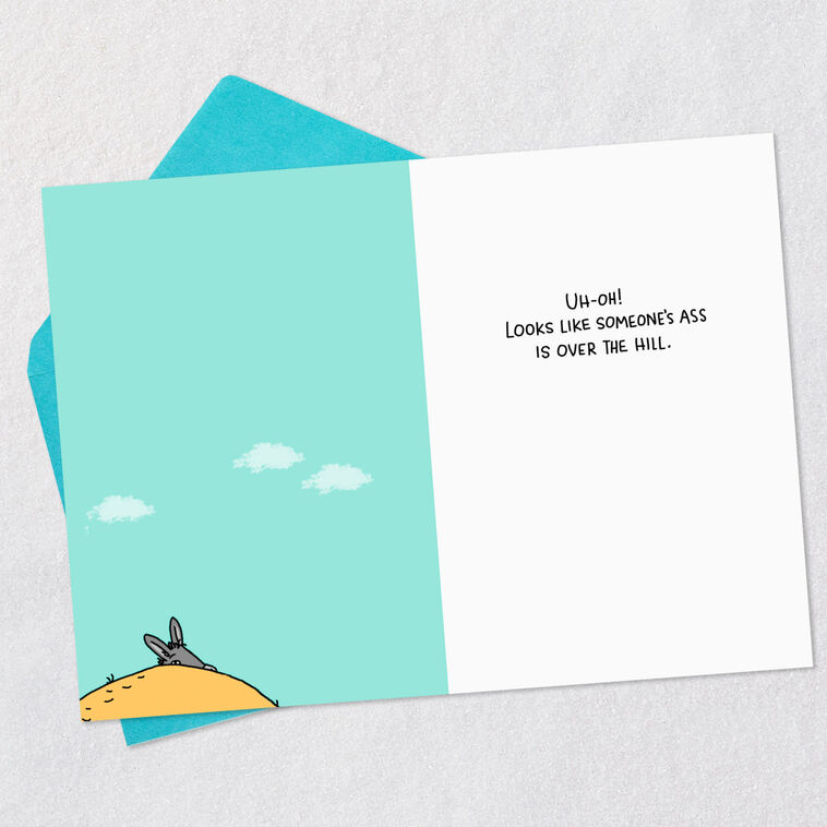 Hallmark Your A** Is Over The Hill Funny Birthday Card