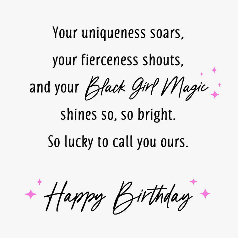 Hallmark Your Black Girl Magic Shines So Bright Birthday Card For Daughter