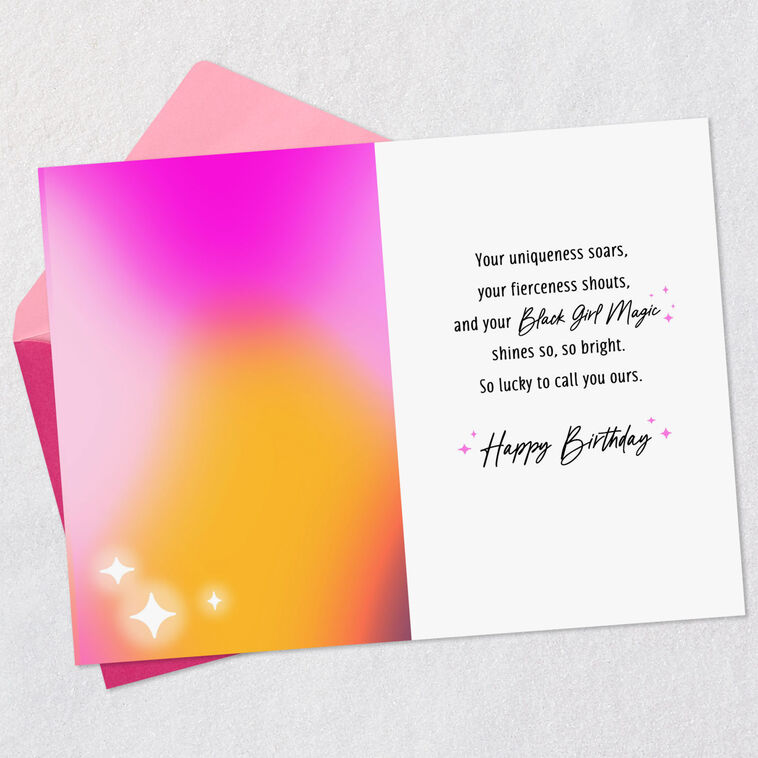 Hallmark Your Black Girl Magic Shines So Bright Birthday Card For Daughter