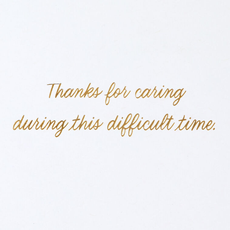Hallmark Your Caring Means A Lot Sympathy Thank-You Card