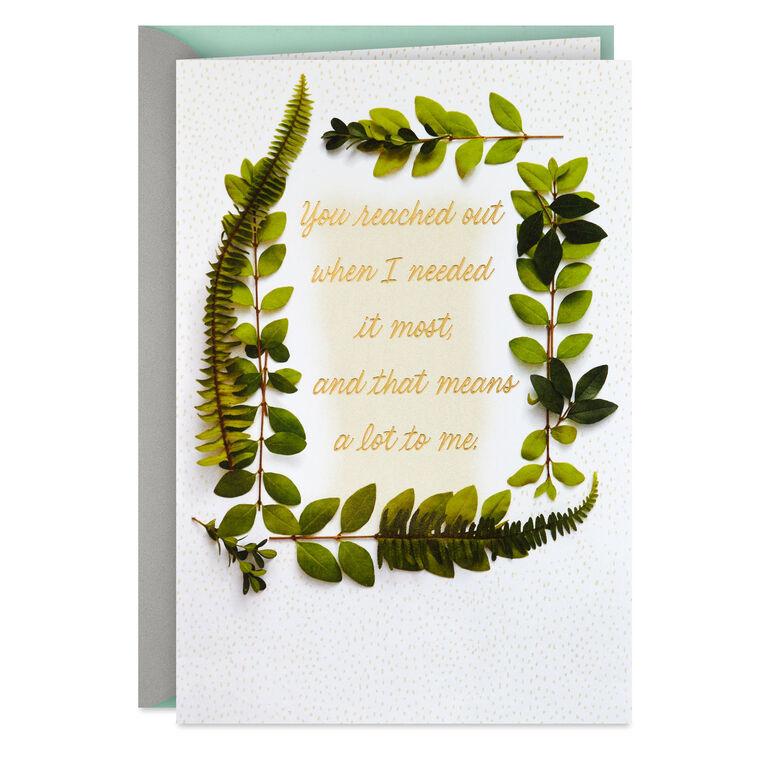 hallmark Your Caring Means a Lot Sympathy Thank-You Card