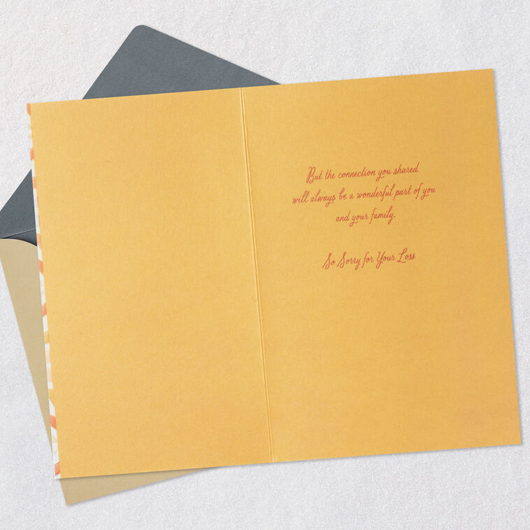 Hallmark Your Connection Is For Always Sympathy Card For Loss Of Family Member
